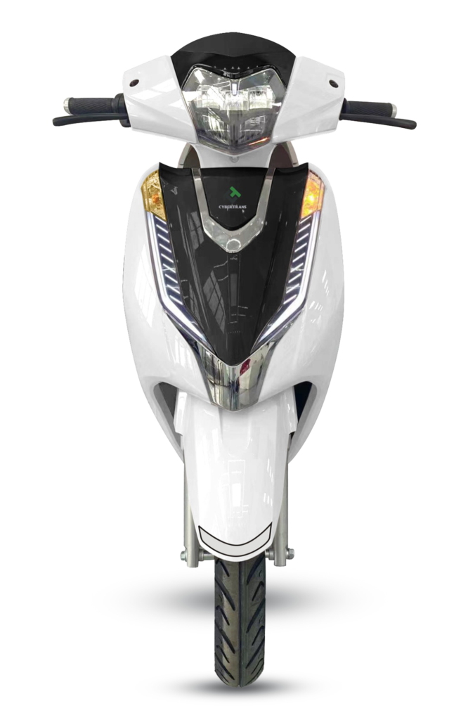 White VIVA scooter front view by GQmoto