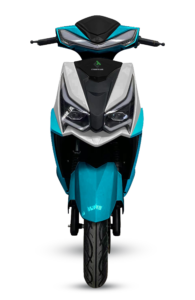 Blue GTS scooter front view by GQmoto