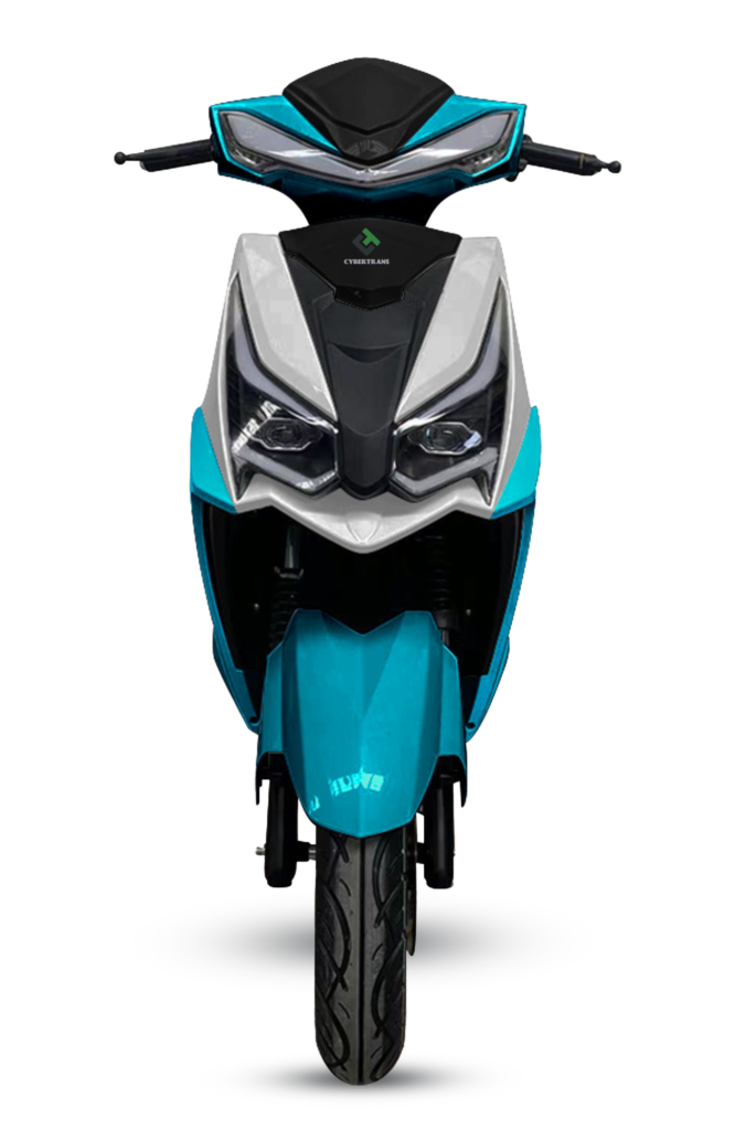 Blue GTS scooter front view by GQmoto