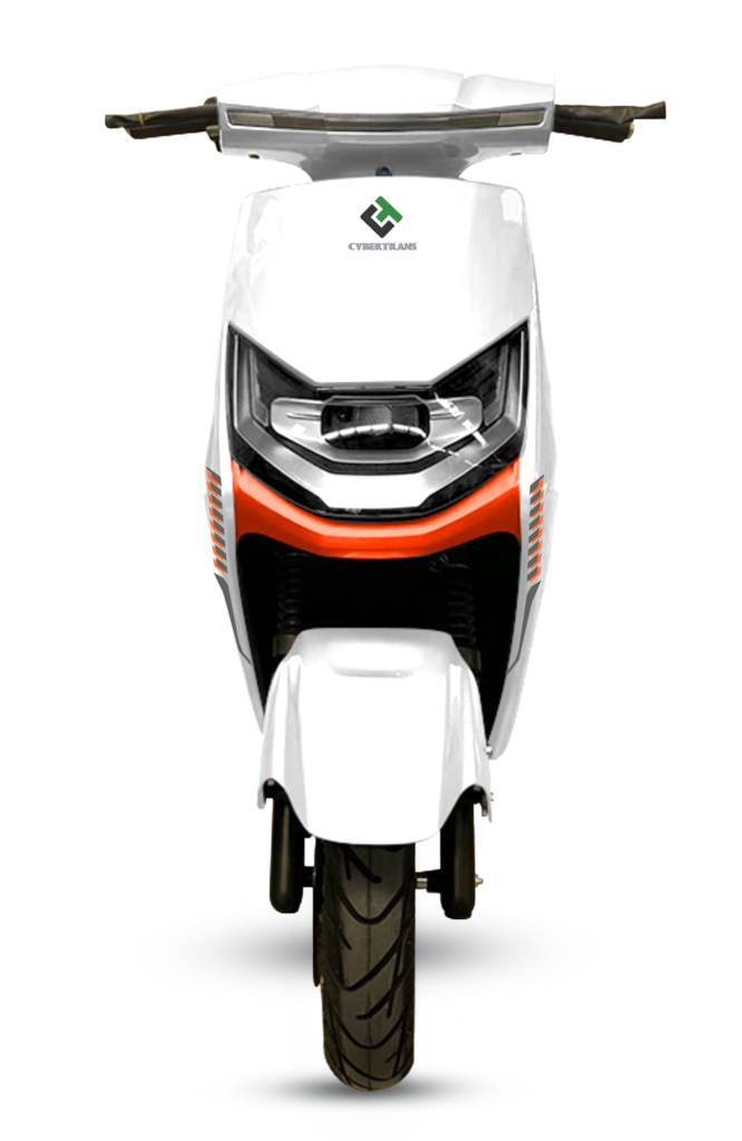 White DINK scooter front view by GQmoto