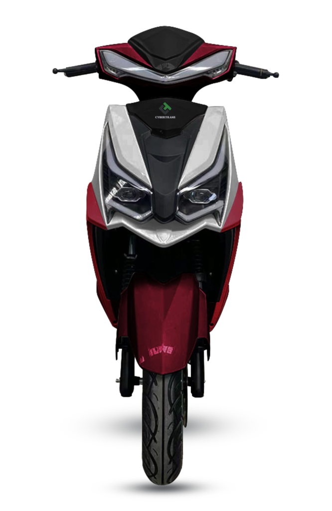 Red GTS scooter front view by GQmoto