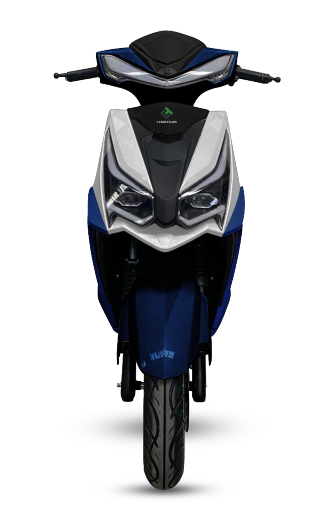 Dark Blue GTS scooter front view by GQmoto