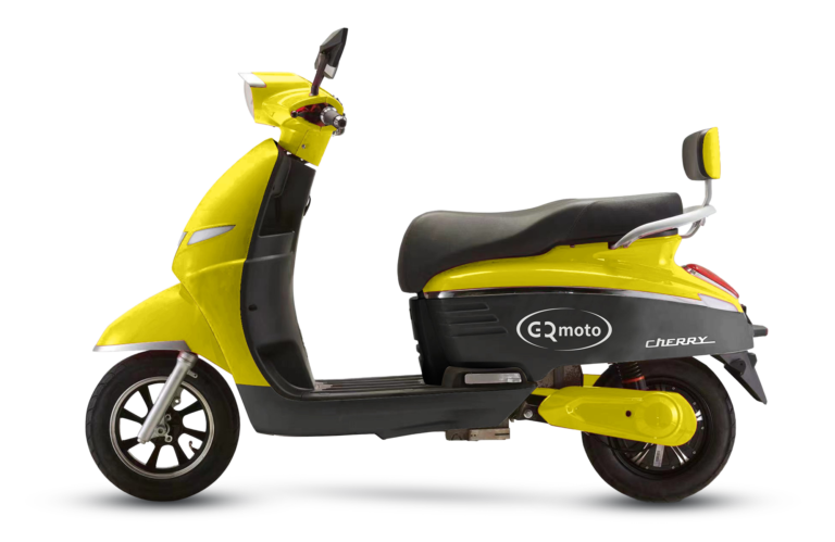 Yellow CHERRY scooter side view by GQmoto